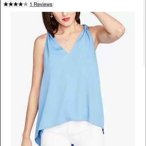 Blue Knot Shoulder Hi-Lo Top Size M